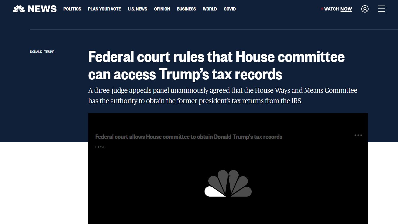 Federal court rules that House committee can access Trump’s tax records